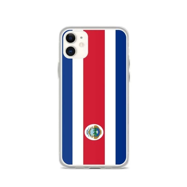Mobilskal - PIXELFORMA - Costa Ricas flagga - Kompatibel med iPhone 11 - Flexibelt - Slitstarkt och stötabsorberande