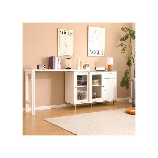 Moderne buffet - MUVOE - Hvid - Udvidelig - Moderne design - Fleksibel opbevaring