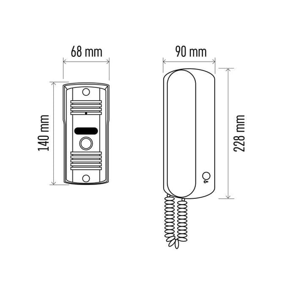 Intercom - EMOS - H1085 - Lyd - Vægbeslag - Hvid farve