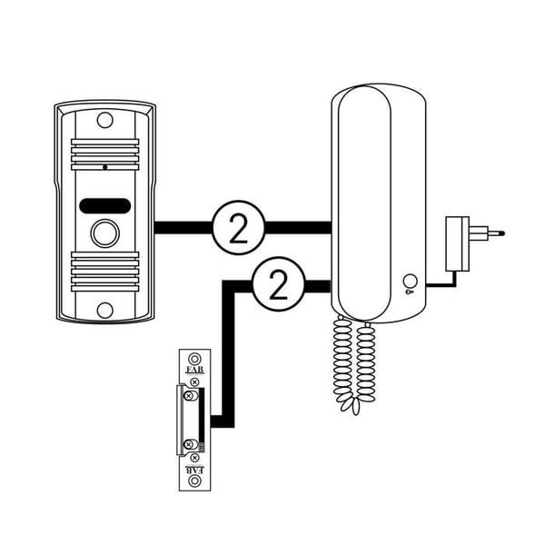 Intercom - EMOS - H1085 - Lyd - Vægbeslag - Hvid farve