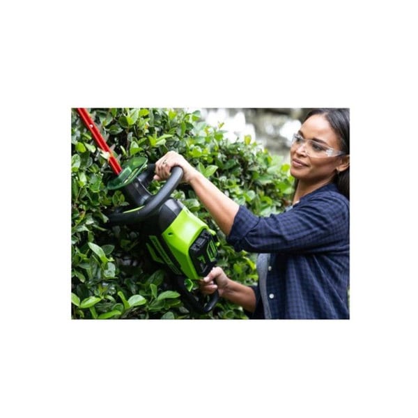 Trådlös häcksax Brushless GREENWORKS 60V - Blad 66cm - 1 batteri 2.0 Ah - 1 Laddare - GD60HT66K2