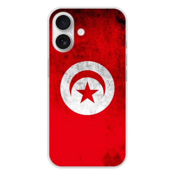 Tryckt silikonfodral som är kompatibelt med Apple iPhone 16 Tunisiens flagga