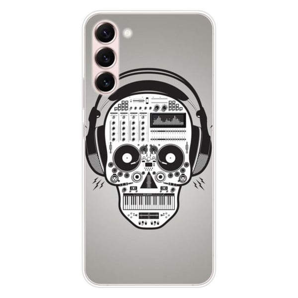 Tryckt silikonfodral kompatibelt Samsung Galaxy S23 Plus Skull Music