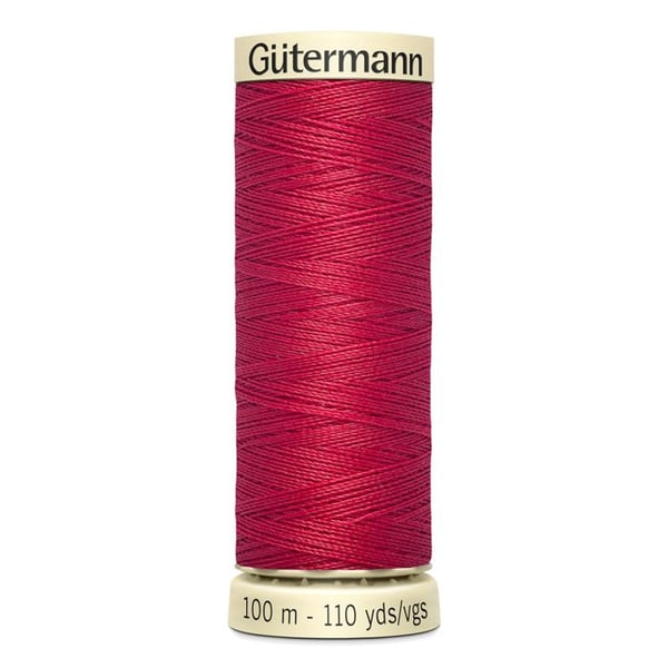 Sats med 5 spolar 100m Tråd 100% polyester Gutermann Ref 788988 - Att 383 - röd rädisan
