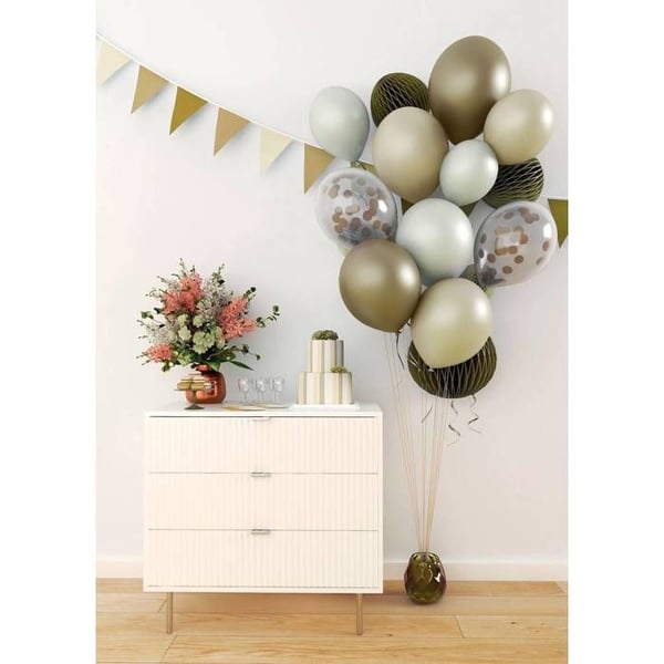 C&L Ballong Ø 30 cm - paket med 10 - gyllene nyanser