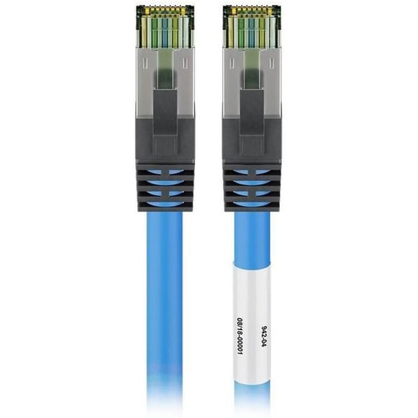 Ethernetkabel RJ45 - Goobay - Cat 8.1 - S/FTP - 0,25 m - Skärmad - Blå