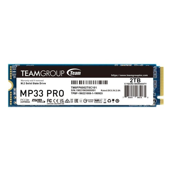 SSD - TEAMGROUP - MP33 Pro - 2000 GB - PCI Express 3.0 - M.2