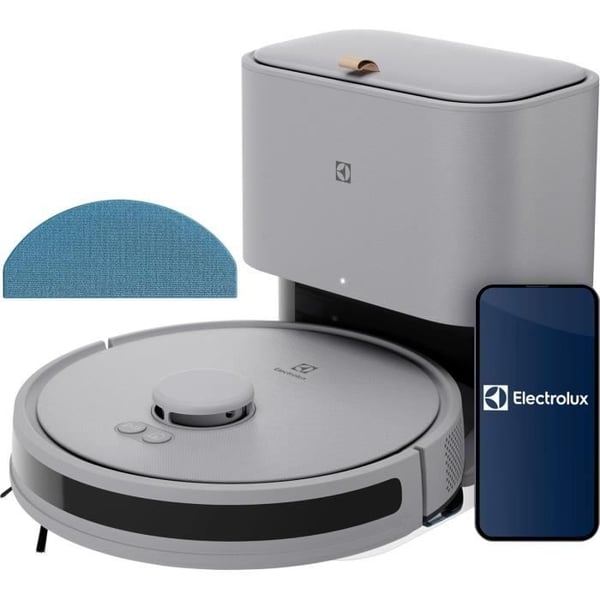 Electrolux Robotdammsugare med Lidar-navigering, Kraftfull sug 4000Pa och 2-i-1 moppning, Automatisk dammurladdning