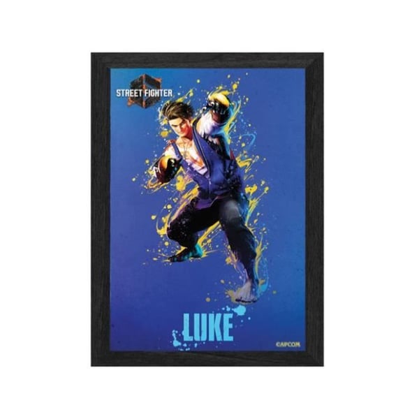 Pixelramar Plax - BARA FÖR SPEL - Street Fighter 6 - Luke - 30cm x 23cm - Lentikulär