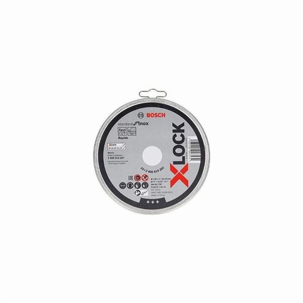 Standard X-Lock Inox BOSCH 125x1 flad skive - Pakke med 10 - 2608619267