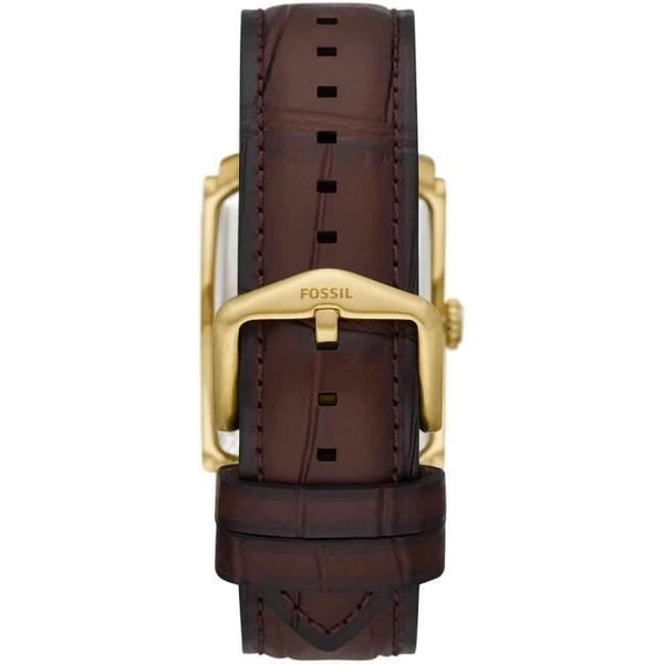 Fossil herrklocka FS6011 - Brunt läder - Vattentålig 5 Atm - Kvarts - Mineralglas - Analog