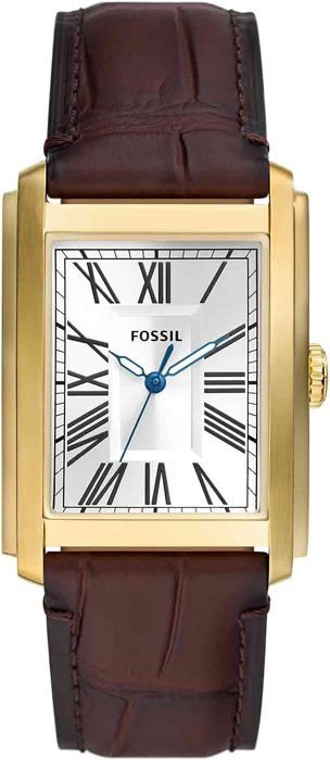 Fossil herrklocka FS6011 - Brunt läder - Vattentålig 5 Atm - Kvarts - Mineralglas - Analog