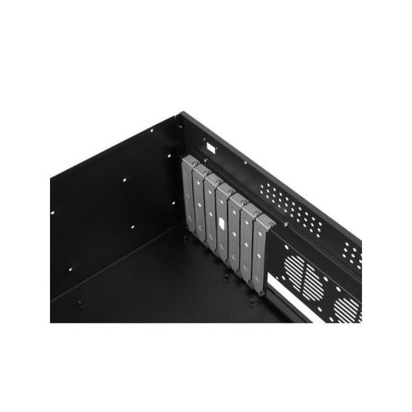 Bastidor Lanberg SC01-3504-10B 4U Rack 2 Ventilatorer Anti-støv Filtre USB ATX Sort