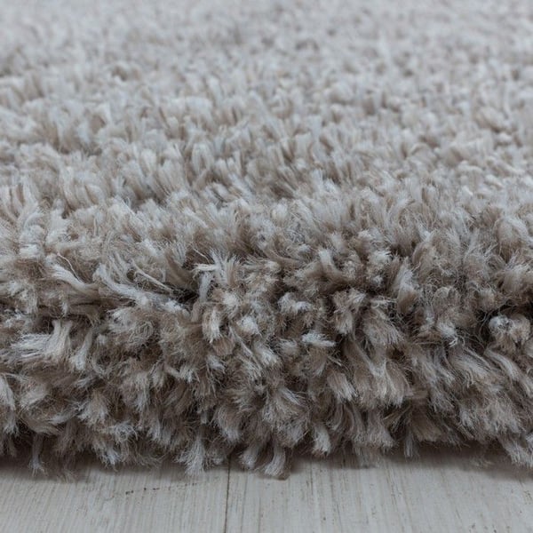 Luggagolv Shaggy Trevlig mjuk Sovrumsmatta Beige (80x250 cm)