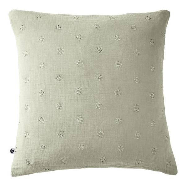 Broderad kuddfodral "Gaïa Boho" 60 x 60 cm & 50 x 70 cm "Gaze av bomull" - Gaïa Boho vattenfärgad - 60 x 60 cm