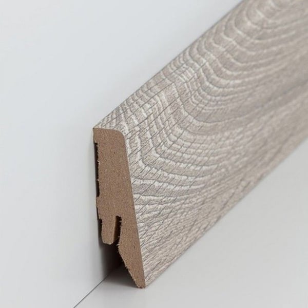 PROVISTON Sockel nr 224 MDF 18 x 58 x 2500 mm ek för att limma, klämma, skruva & spika Belagd MDF-kärna 12,5 meter | 5 stycken