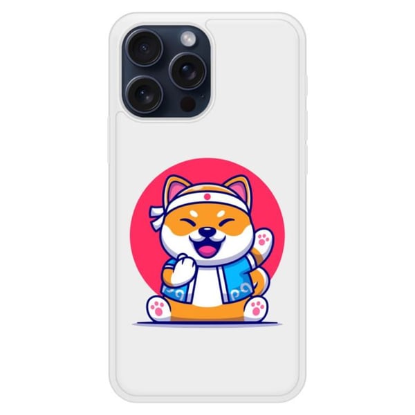 Siliconförstärkt tryckt skal kompatibelt med Apple iPhone 15 Pro Max Shiba ninja