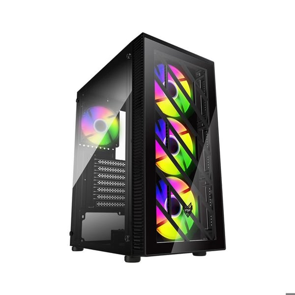 Mellanstor ATX-chassi - FSP - CMT192 RGB - Glaspaneler - Svart - Premiumdesign