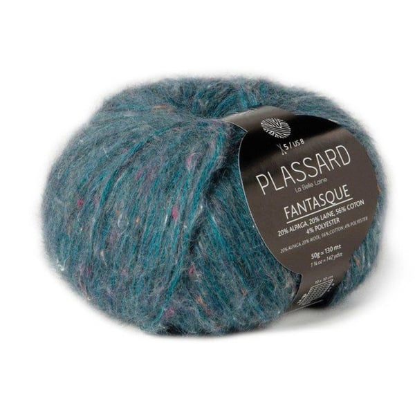 Plassard - Fuzzy garn Fantasque Blå Turkos (22)