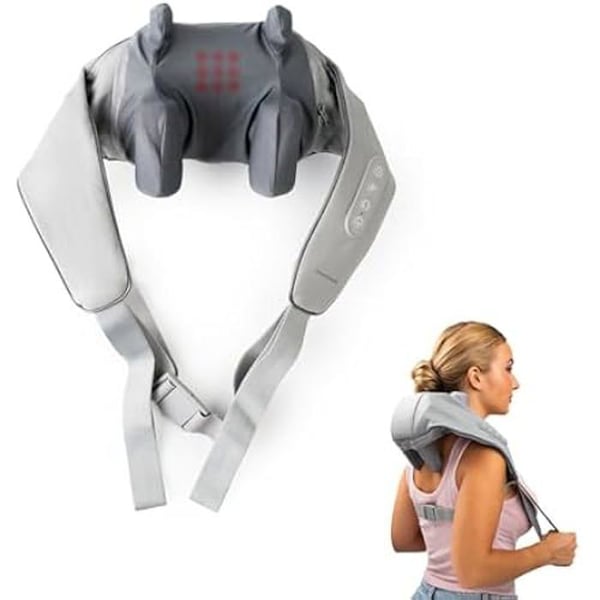 Nacke- och ryggmassageapparat 6D - INNOVAGOODS - Uppladdningsbar - 3 hastigheter - 3 lägen - Värme