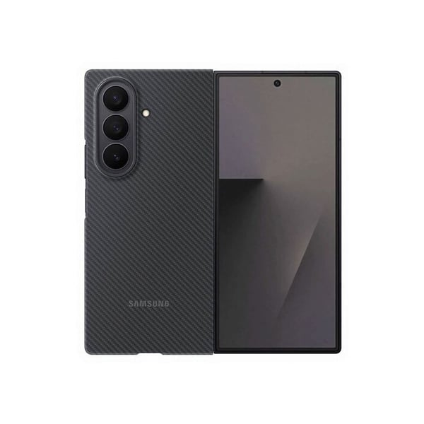 Skal och mobiltelefonfodral - SAMSUNG - Galaxy Z Fold 7 - Kolfiber - Svart - 2 delar