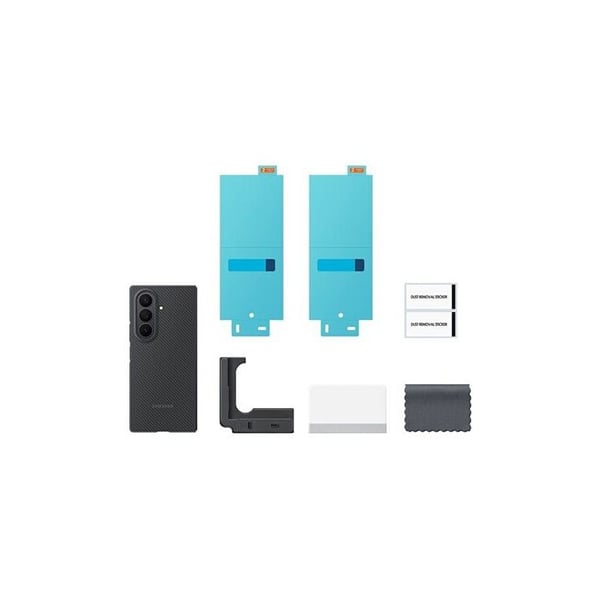 Skal och mobiltelefonfodral - SAMSUNG - Galaxy Z Fold 7 - Kolfiber - Svart - 2 delar