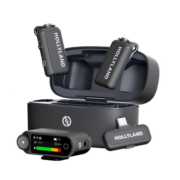 Hollyland Lark Max 2 Trådlös Mikrofon Kit Pro 32 Bit Flytande AI Bullerreducering Räckvidd 340m Batteri 36H Kamera RX USB-C RX