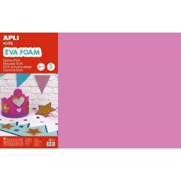 Apli Agipa - Mousse EVA termoformbar 40x60 cm Rosa 5 ark