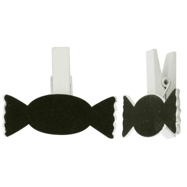 MégaCréa DIY - Krittavlor godisvit 4,6 x 1,8 cm 6 stycken