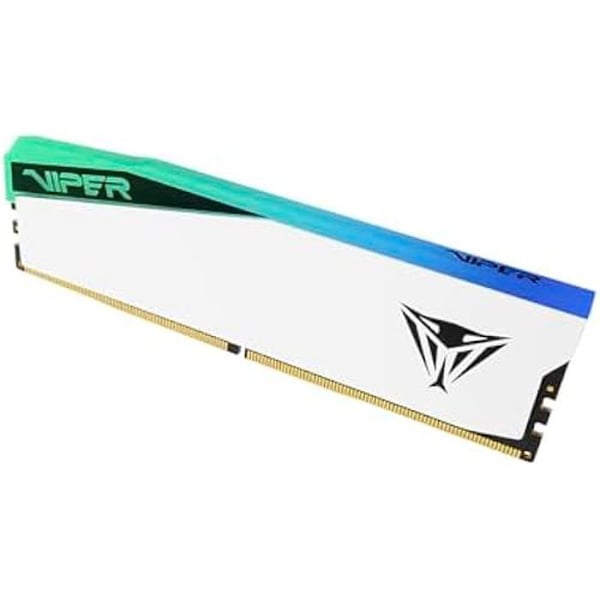 Modul RAM DDR5 - PATRIOT MEMORY - Viper Elite 5 RGB - 16 GB - 5600MT/s - Vit kylare vit