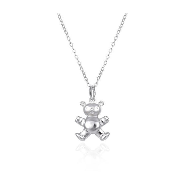 Collier nounours i silver för tjejer AGT-ND02X