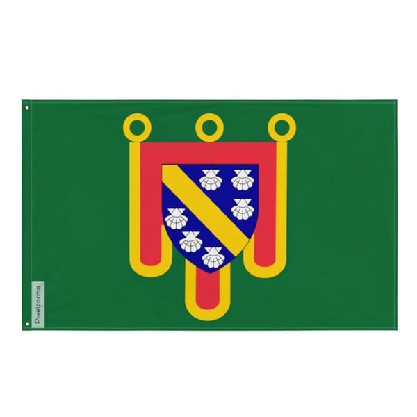 Flagga Cantal – 120 x 180 cm – Hållbar Polyester – 2 Metalöglor – Inomhus / Utomhus – Pixelforma