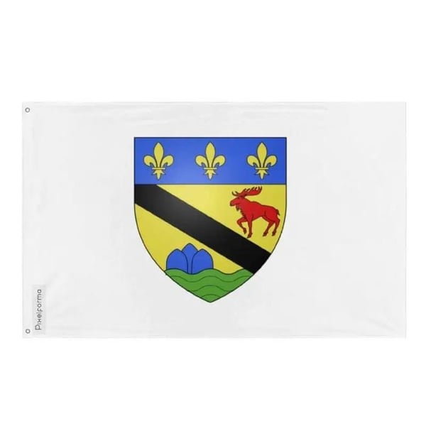 Flagga Clermont – 64 x 96 cm – Hållbar Polyester – 2 Metallöglor – För Inomhus / Utomhusbruk – Pixelforma