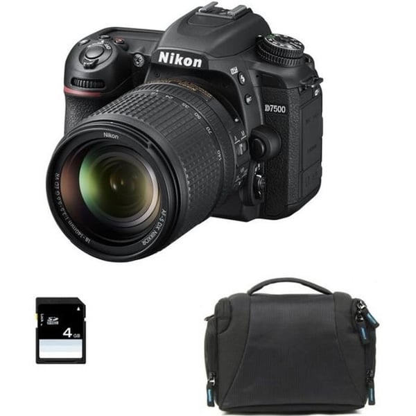 NIKON D7500 + AF-S DX 18-140mm f/3.5-5.6G ED VR 3 års garanti + 4GB SD + VÄSKA