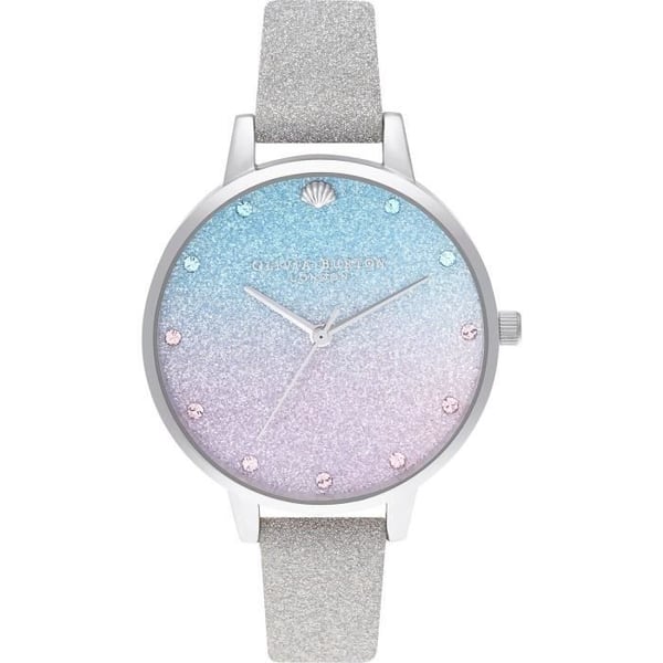 Klocka - Olivia Burton - OB16US49 - Glittrig urtavla - Blå färg - Trendig stil