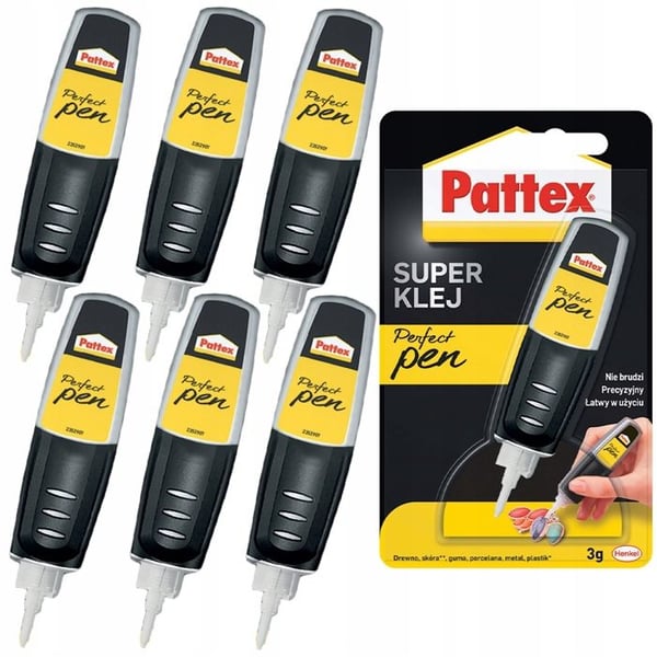 Starkt allroundlim - Pattex - Super Glue Perfect Pen 6x3g - Snabb torktid - Precisionsapplicator