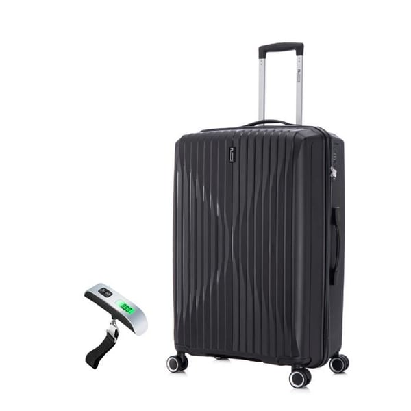 Stort resväska 75cm i okrossbart polypropen | CELIMS SkyCruiser väska | TSA-lås | 8 hjul 360 | Svart