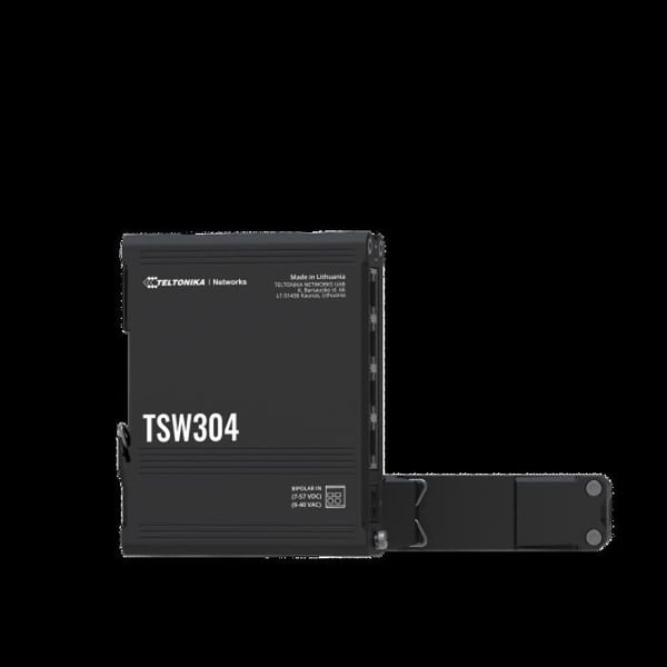 Industriell switch TSW304 - TELTONIKA - 4 portar - Din-skena montering