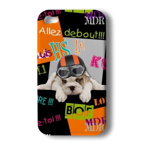 Coque iPhone 4-4S Stående Puppy + skärmskydd