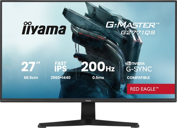 Spel-PC-skärm - IIYAMA - 27" - WQHD - 200Hz - Snabb IPS-panel - 0.5ms - G-Master Red Eagle G2771QS-B1