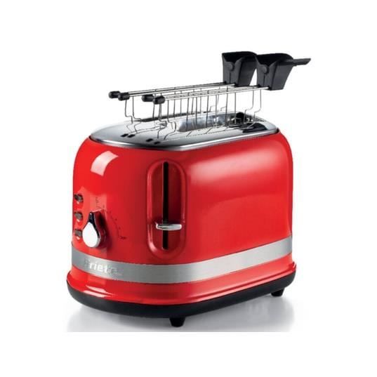 Brödrost 2 skivor - ARIETE - 149RÖD - 685-815W - 3 funktioner - 6 nivåer av bruning