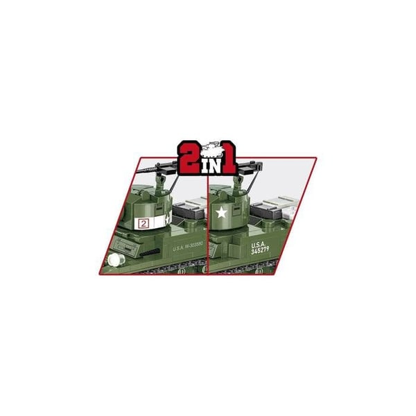 Byggset - COBI - M3 Stuart - 511 element - 2 figurer - Grön