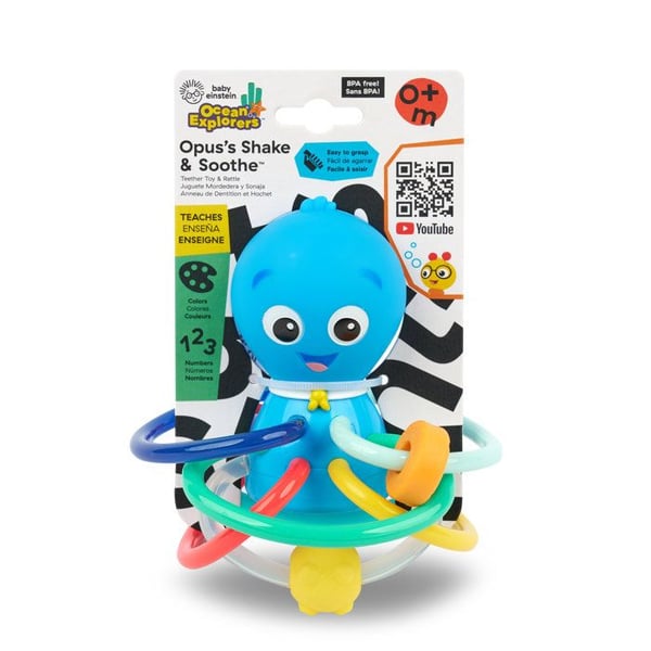 BABY EINSTEIN OPUS Bitleksaker Shake & Soothe leksak och skramla 0M+