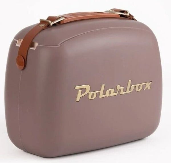 Isolerad väska - POLARBOX - LILA KYLARE 6L - Justerbar läderrem - Vintage-design - Tvättbar