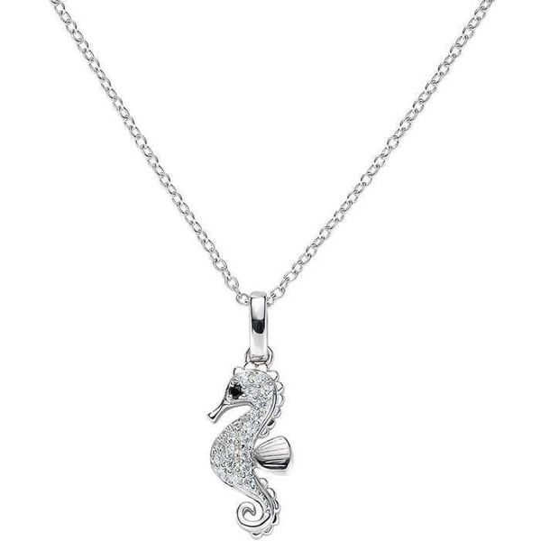 Collier - AMEN - CLANCMBBZ - Silver 925 - Vita och svarta zirkon - 40 + 4 cm