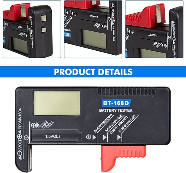 Batteritestare - BT-168D - Digital - LCD - Kompakt - Hög Precision