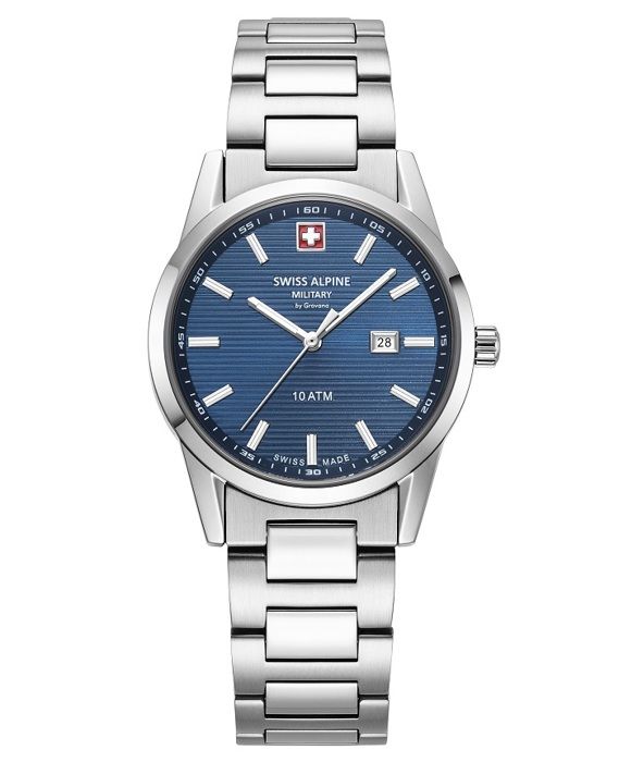 Klocka - SWISS ALPINE MILITARY - Argos Lady - Kvarts - Rostfritt stål - 34mm blå