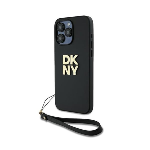 DKNY Handledsrem Stock Logotyp - Fodral för iPhone 15 Pro Max (svart)
