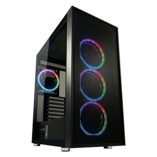 PC-kabinett - LC-Power - Gaming 802B - Svart - ATX - ARGB-fläktar 120 mm