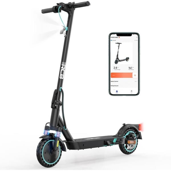 El-scooter EV85F ABE RCB 400W 36V 7.8Ah Räckvidd 23-30km Däck 8.5'' Skivbroms APP RCB